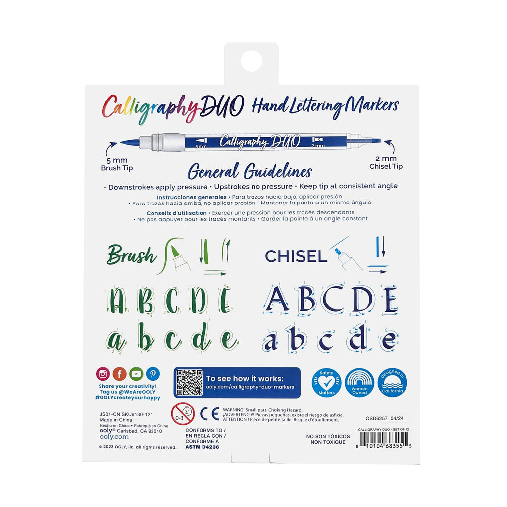 Calligraphy Duo: Double-Ended Markers (Set of 12)