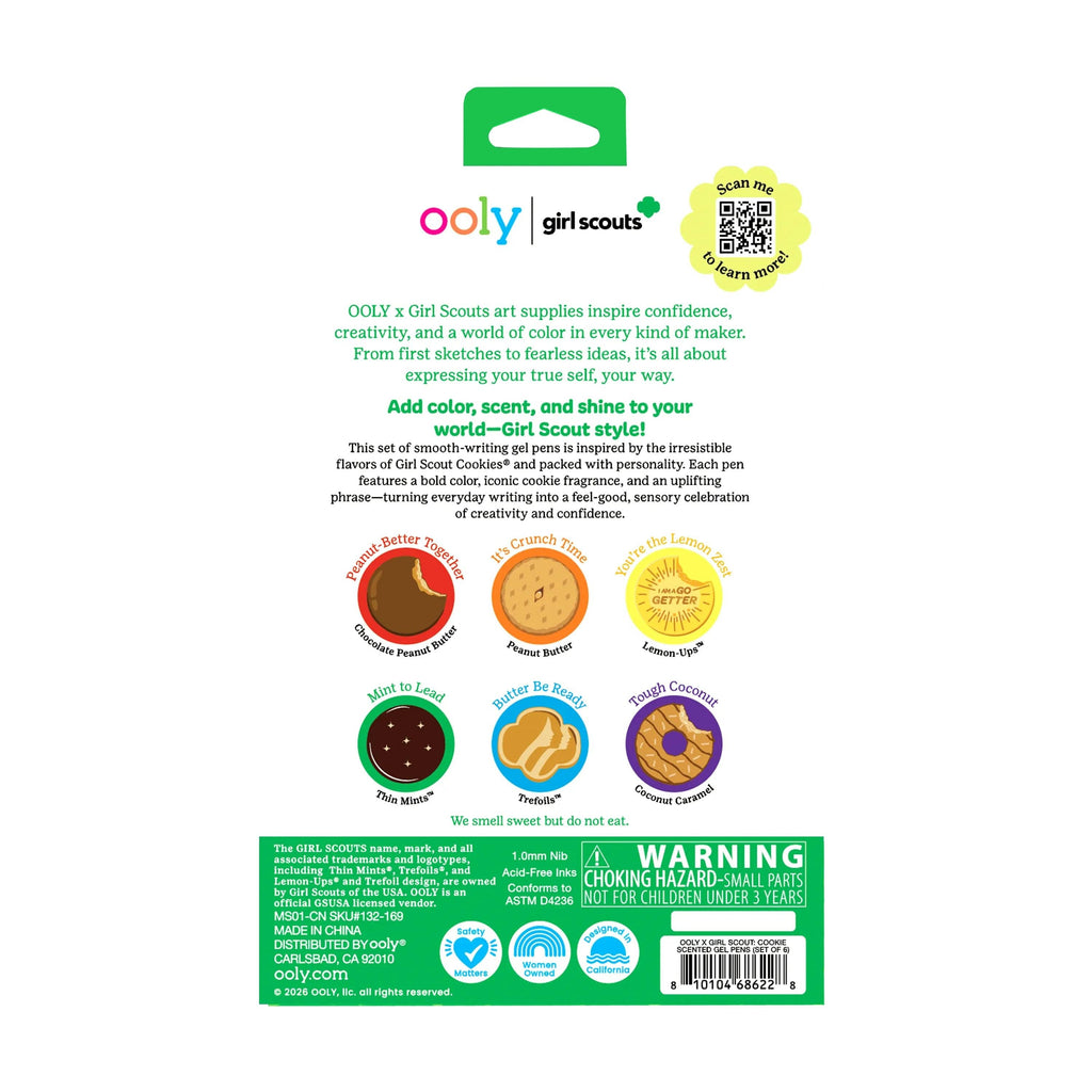 OOLY x Girl Scouts: Cookie Scented Gel Pens (Set of 6)