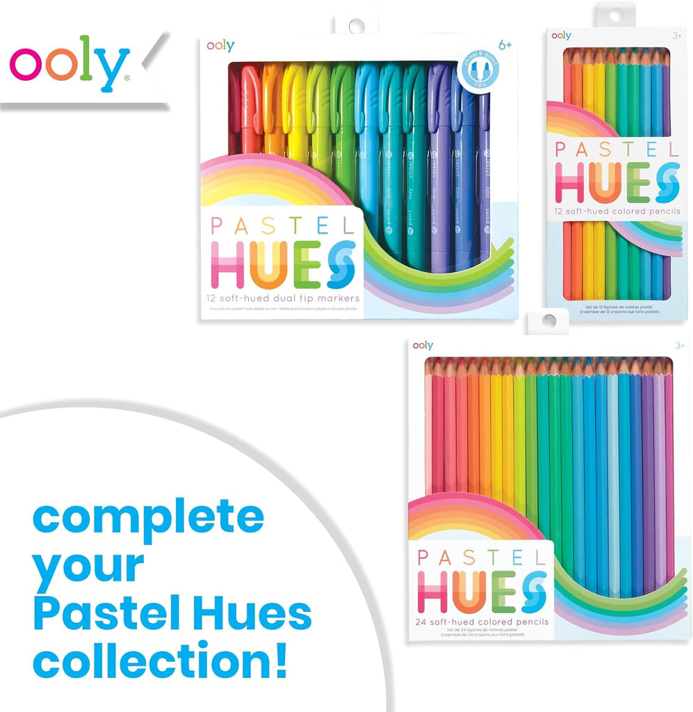 Pastel Hues Colored Pencils - Set of 12