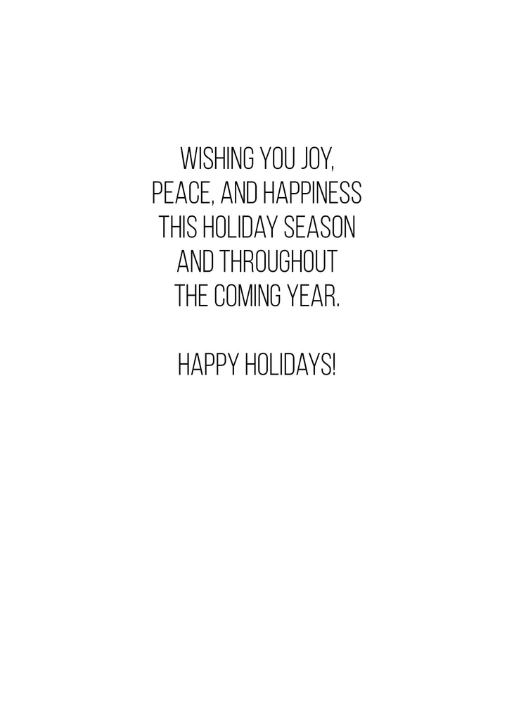 GeoChristmas - Happy Holidays Vertical Ornament Greeting Card