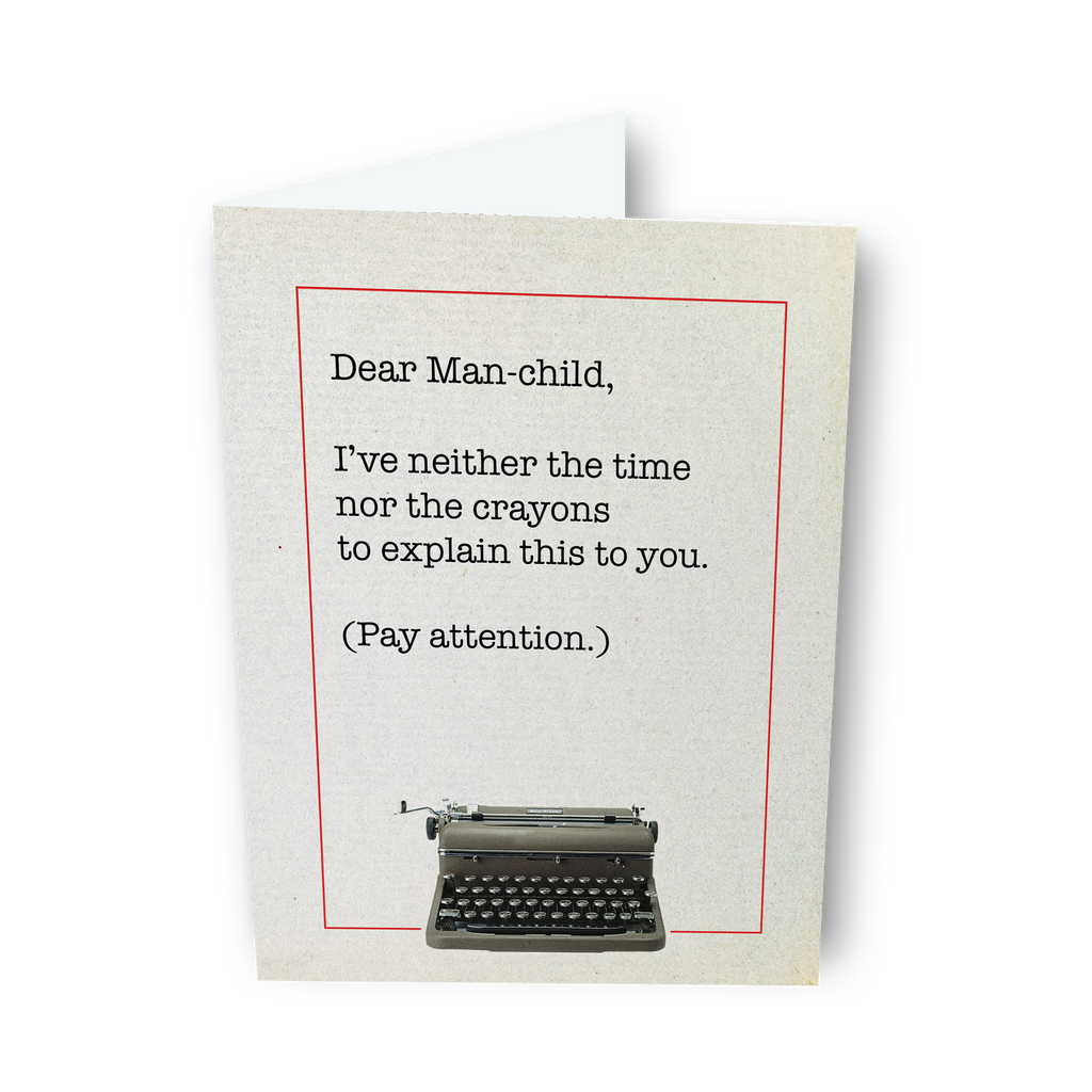 Dear Man-child, a Dear Life Greeting Card