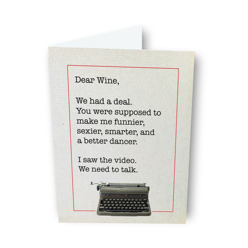 Dear Wine, a Dear Life Greeting Card