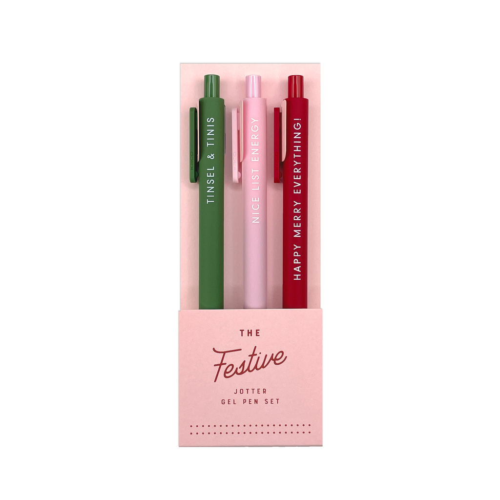 Festive Jotter Gel Pen: Set of 3