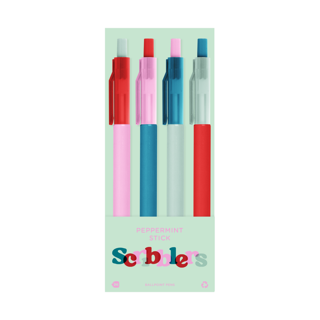 Scribbler Ballpoint Pen 4 Packs: 4 Options