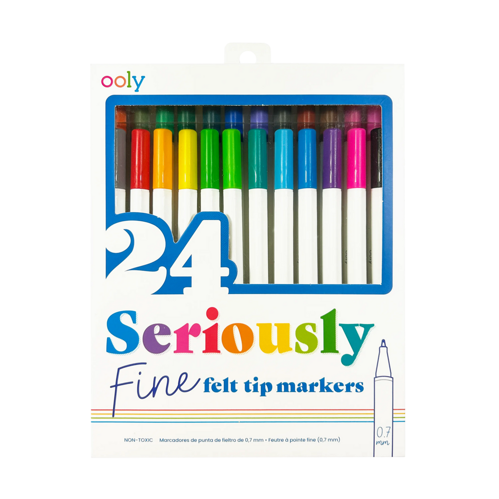 Seriously: Fine Felt Tip Markers (Set of 24)