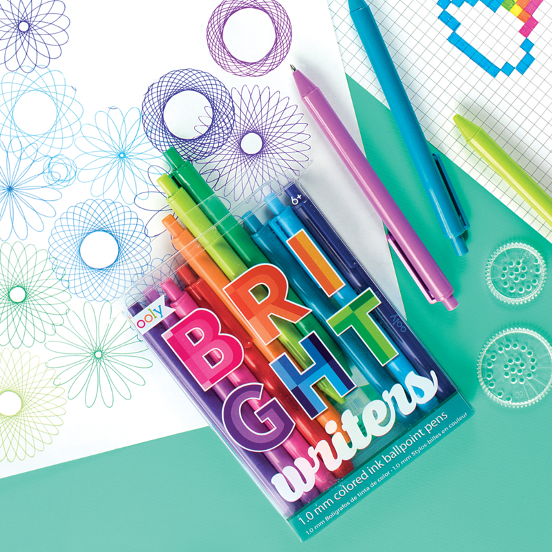 Bright Writers Colored Ballpoint Pens - Set of 10