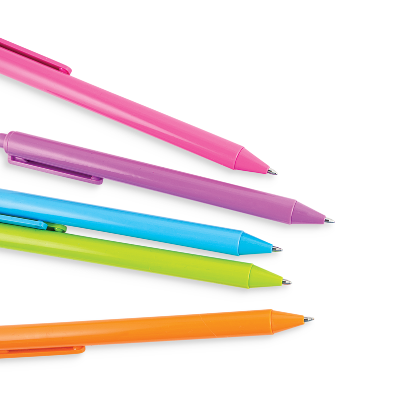 Bright Writers Colored Ballpoint Pens - Set of 10