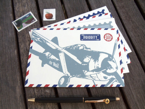 Air Mail Postcards (Set of 4)