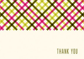 Magenta Gingham Thank You Box Set