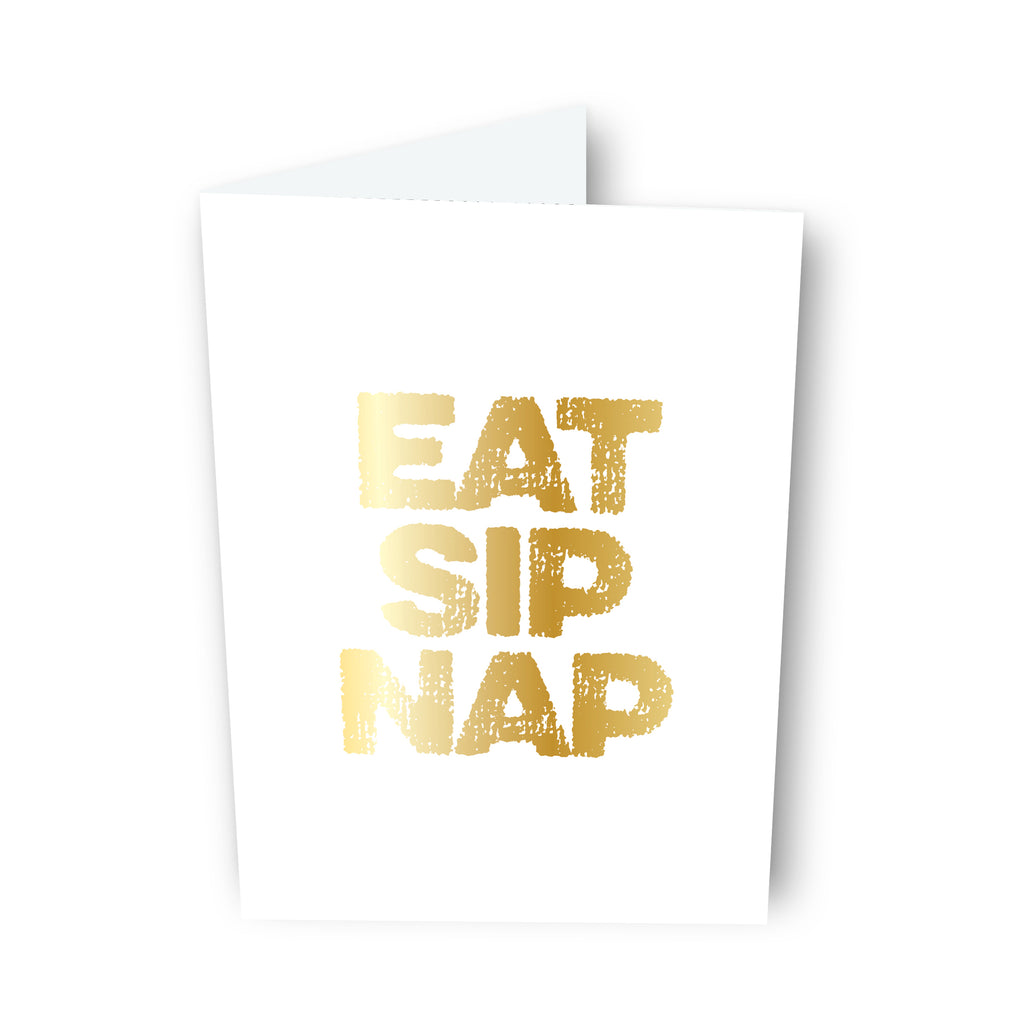 Eat Sip Nap Card