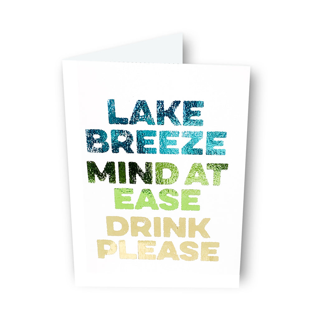 Lake + Breeze + Drink Card