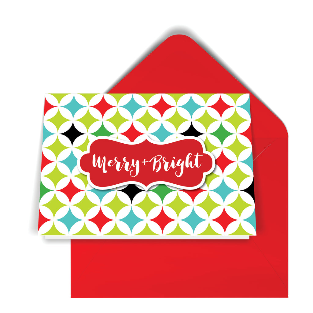 GeoChristmas Stars Holiday Card (8 Message Options)