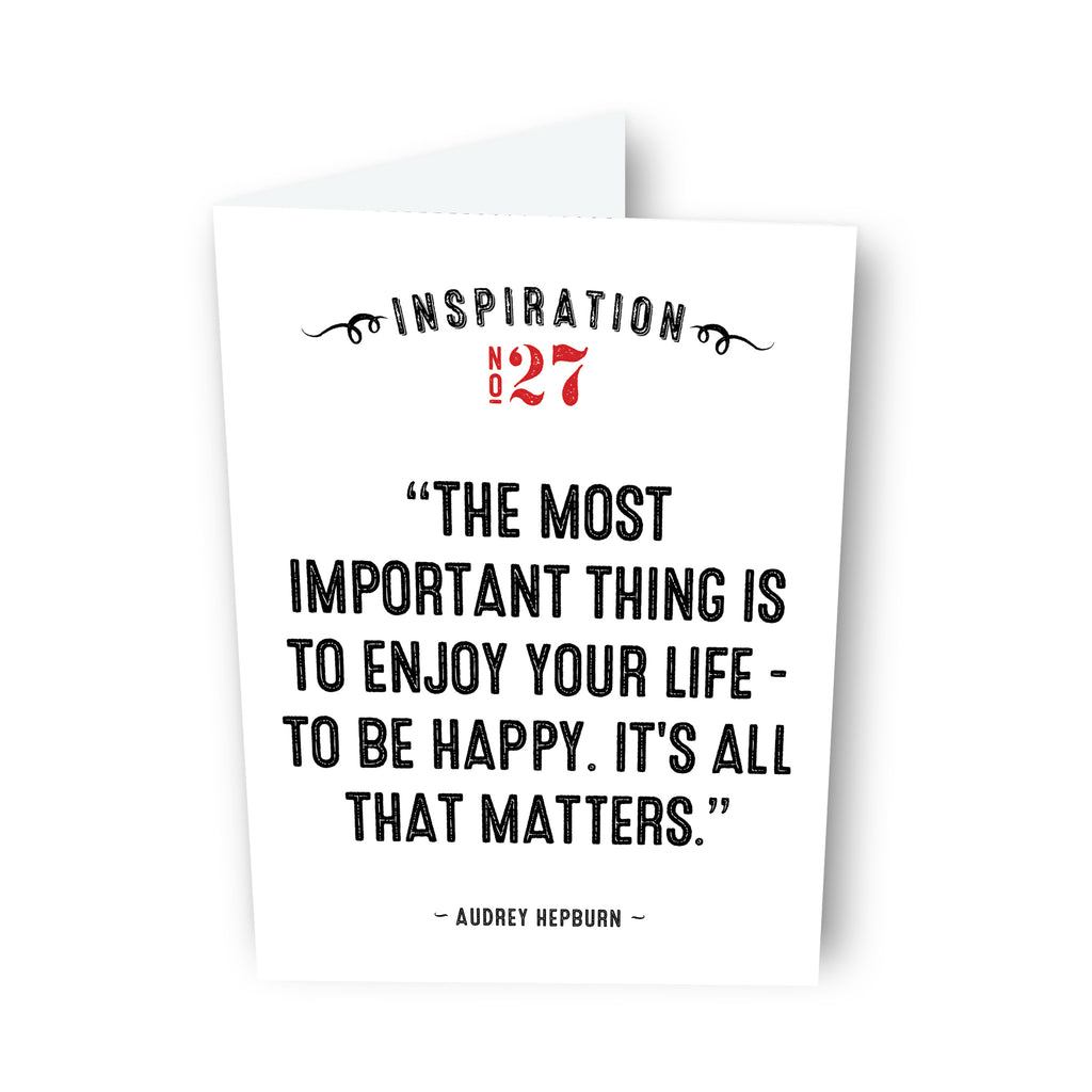 Enjoy Your Life by Audrey Hepburn Card No. 27