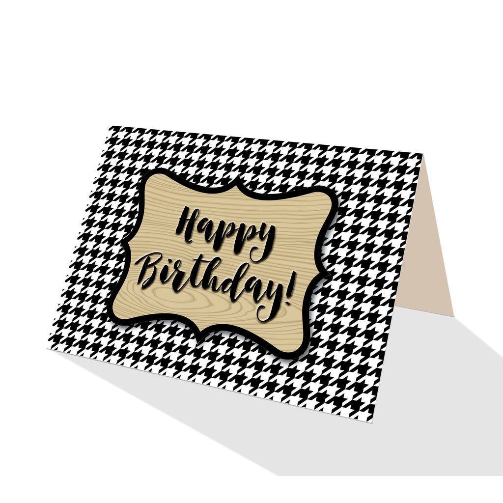 Houndstooth Greeting Cards - 5 Options