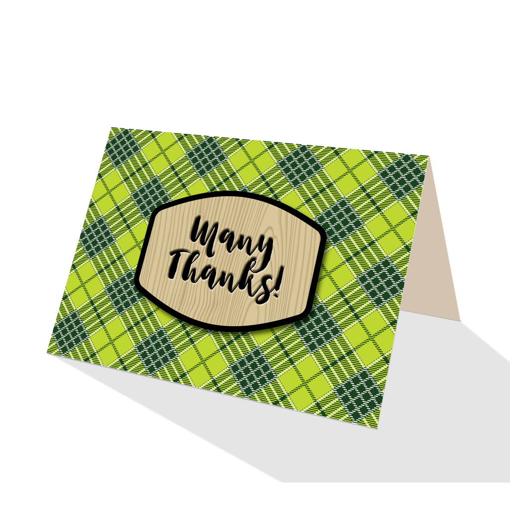 Green Tartan Plaid Greeting Cards - 5 Options