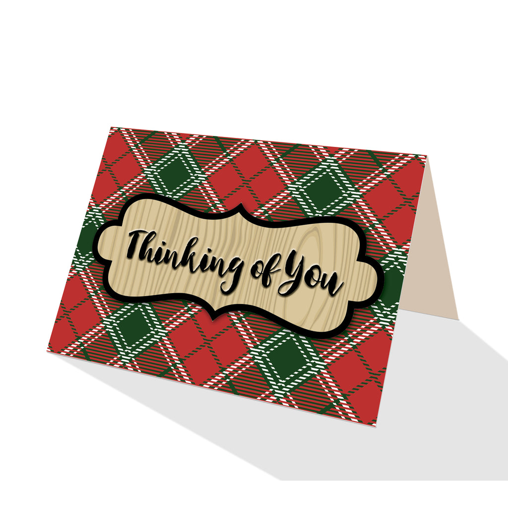Imperial Red Tartan Plaid Greeting Cards - 5 Options