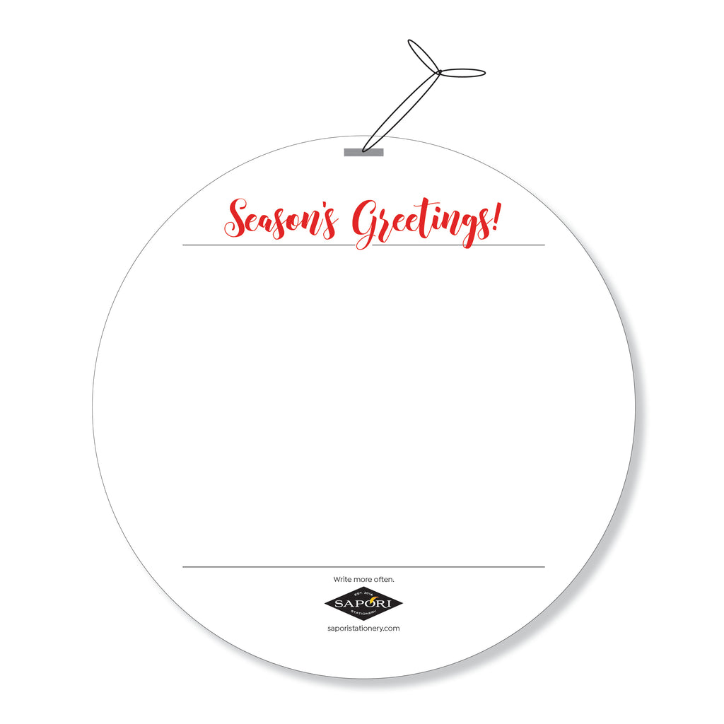 "Merry Christmas" GeoChristmas Round Holiday Greeting Cards