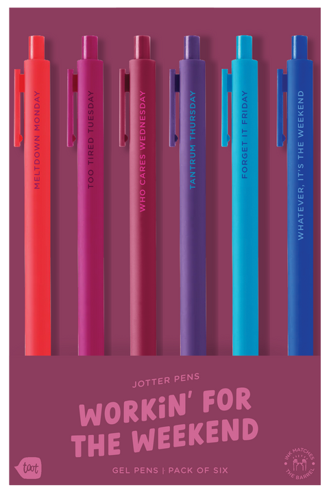 Jotter Sets - 6 pack (Top Sellers!!): Workin' For The Weekend