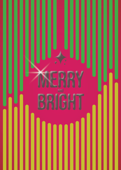 GeoChristmas 2024 - Merry & Bright Vertical Ornament Greeting Card