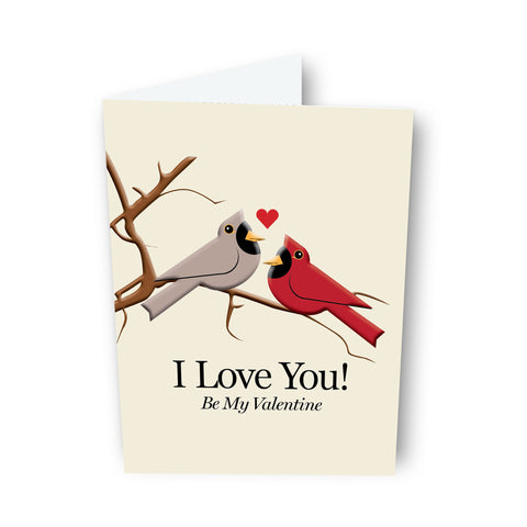 Cardinals in Love Valentine Greeting Card