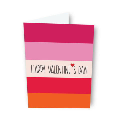Striped Valentine Greeting Card