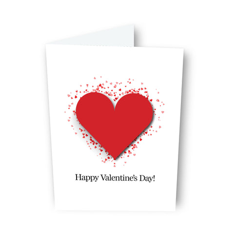 Raised Red Heart Valentine Greeting Card