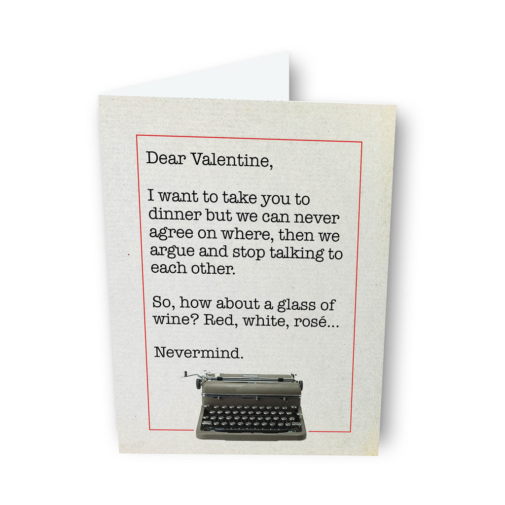 Dear Valentine (Dinner), Greeting Card
