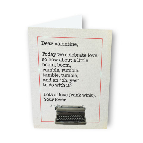 Dear Valentine (Boom Boom), Greeting Card