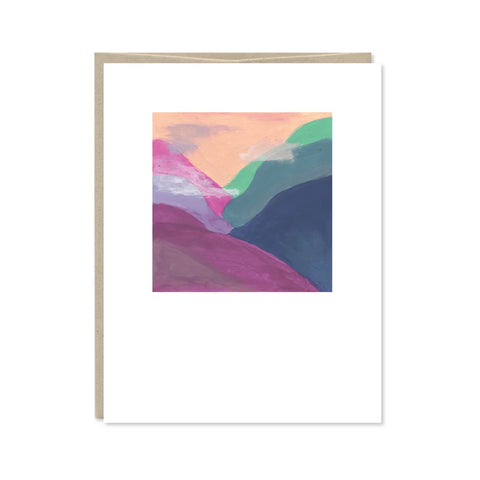Painted Mountain Blank Greeting Card by Row House 14