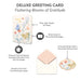 Fluttering Blooms of Gratitude Deluxe Greeting Card