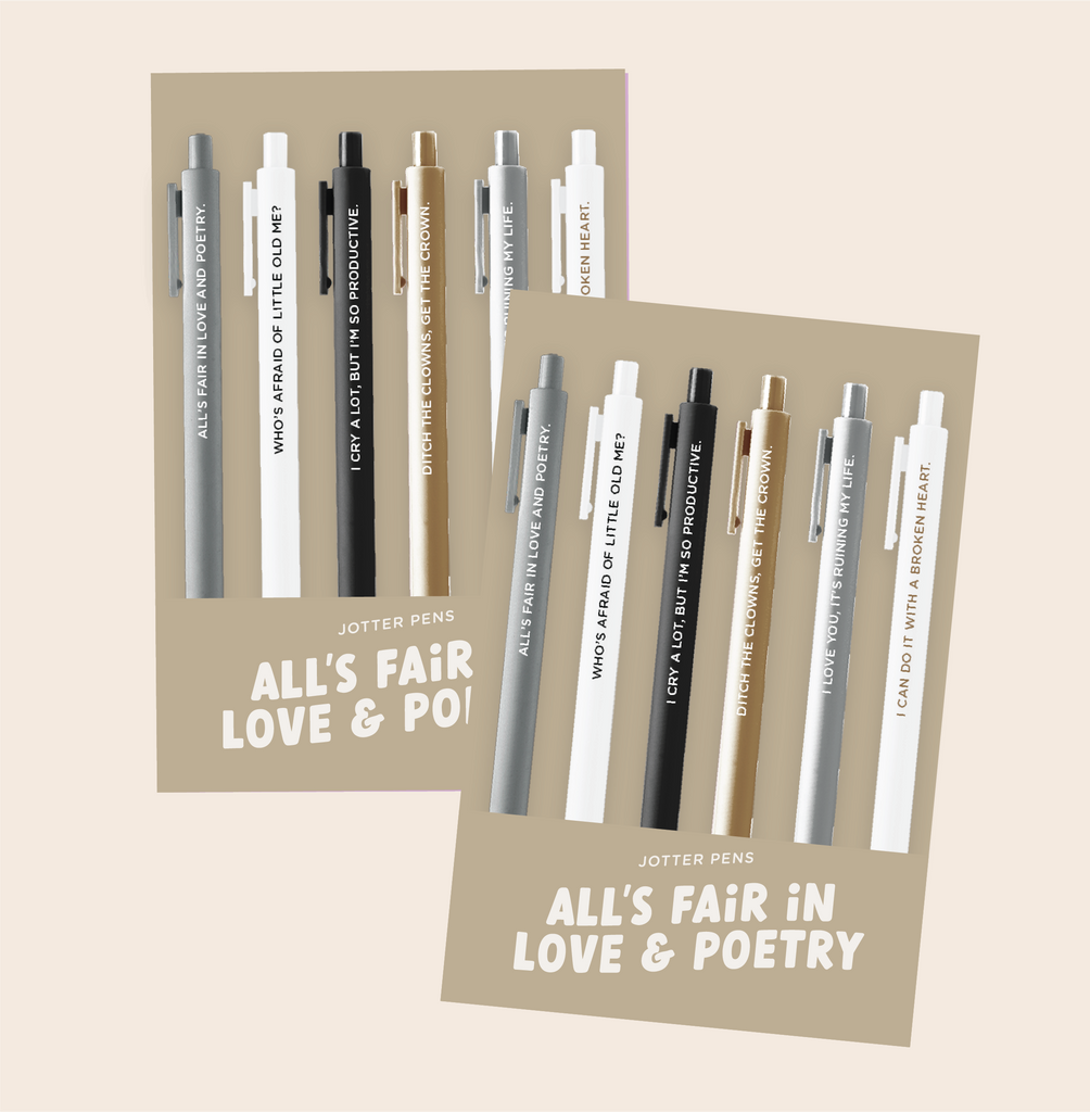 TS Jotters 6 Pack: All's Fair In Love and Poetry