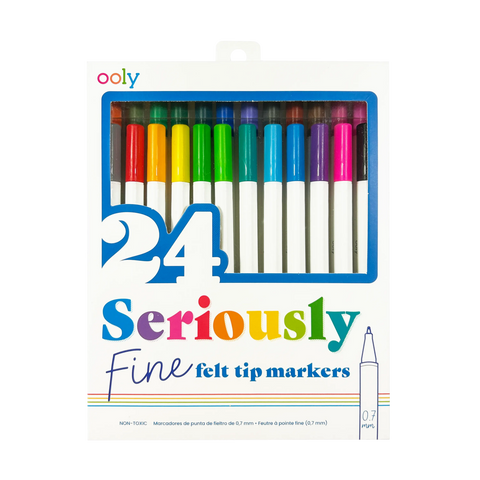 Seriously: Fine Felt Tip Markers (Set of 24)