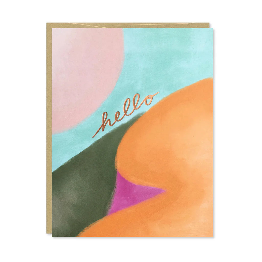 Hello Copper Foil Card by Row House 14