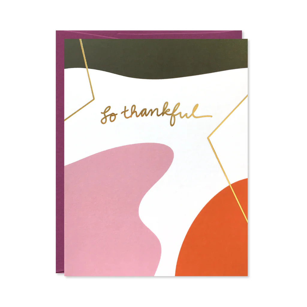 So Thankful Gold Foil Card by Row House 14