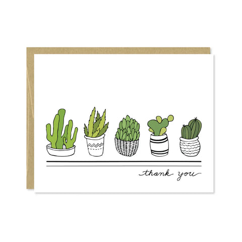 Succulent Thank You Card by Row House 14