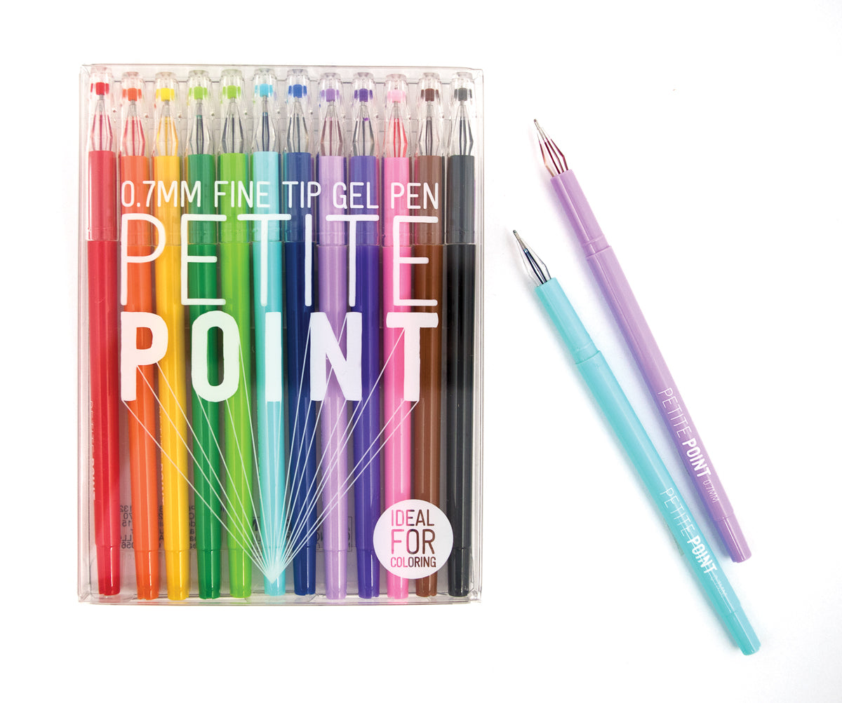 Petite Point Gel Pens (Set of 12 - Sapori Stationery