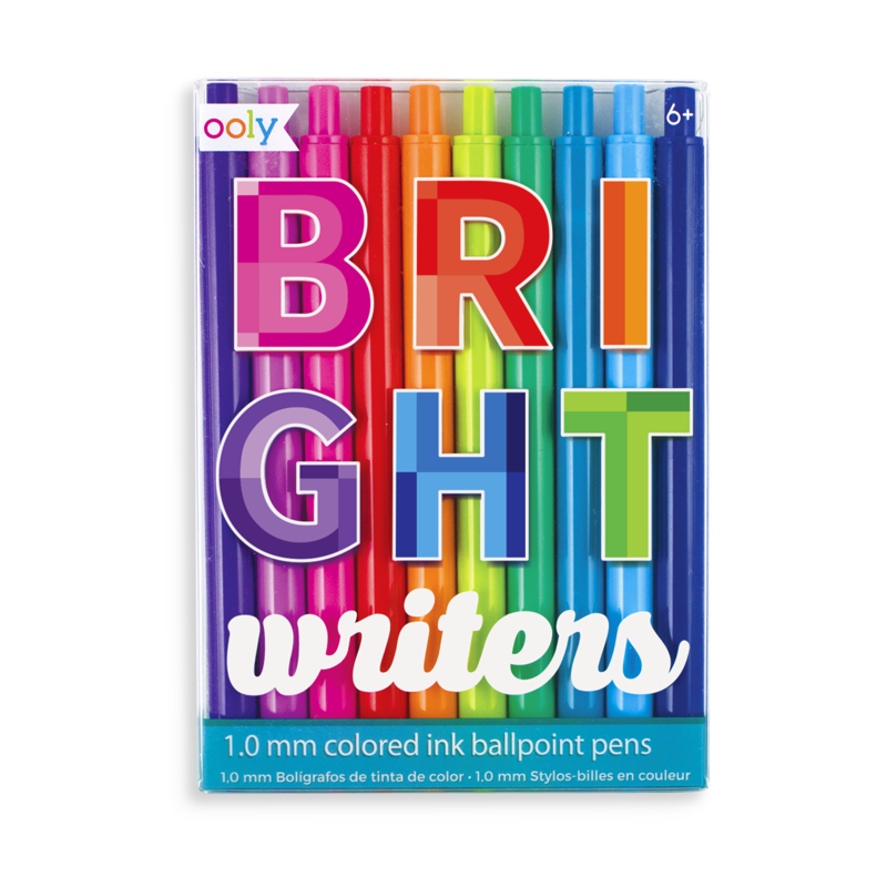 Bright Writers Colored Ballpoint Pens - Set of 10