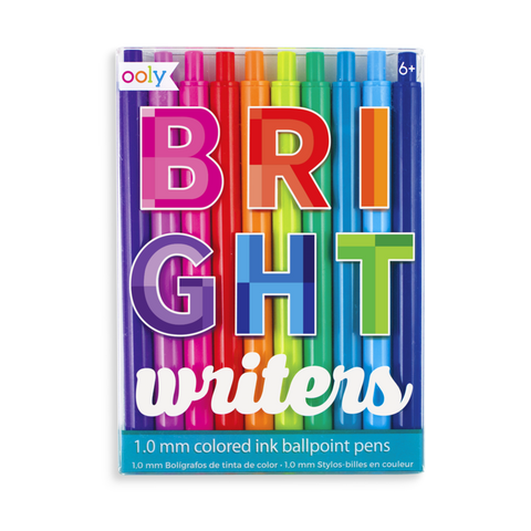 Bright Writers Colored Ballpoint Pens - Set of 10