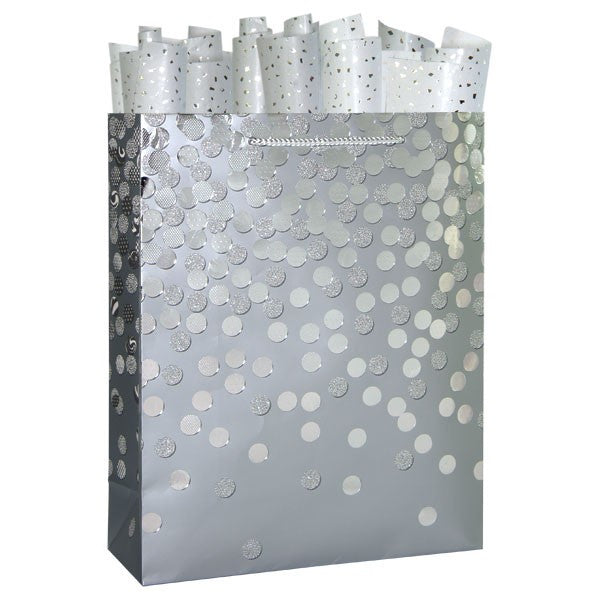 Dazzle Silver Large Gift Bag