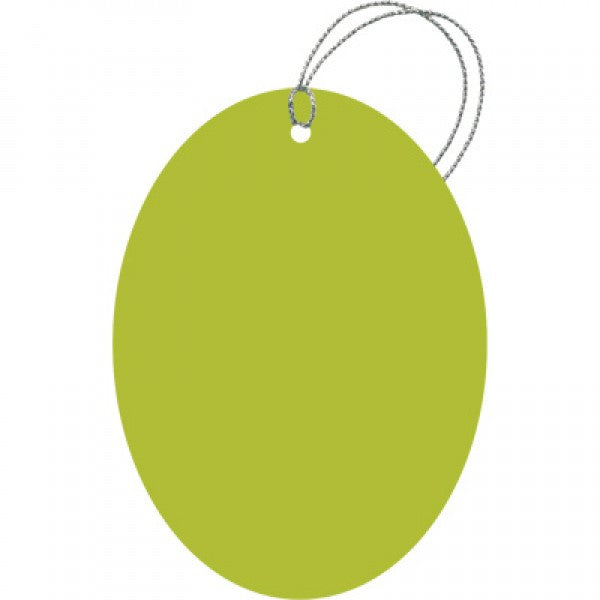 Lime Green Oval Gift Tags
