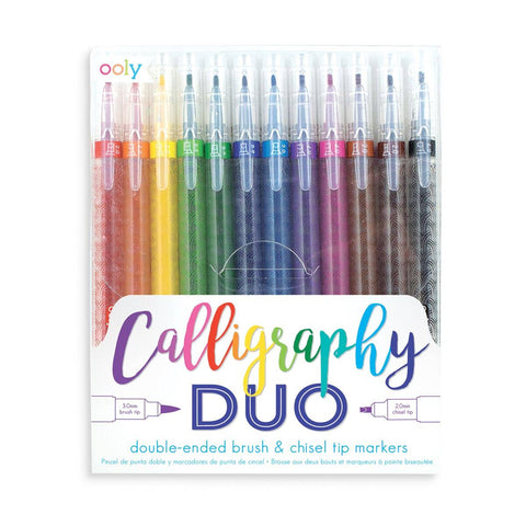 Calligraphy Duo Chisel and Brush Tip Markers - Set of 12