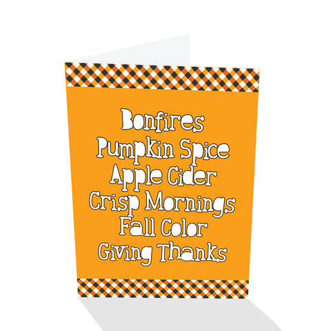 Bonfires... Giving Thanks Fall Card