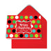 GeoChristmas Red Dots Holiday Card (8 Message Options)