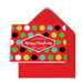 GeoChristmas Red Dots Holiday Card (8 Message Options)