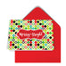 GeoChristmas Snowflakes Holiday Card (8 Message Options)