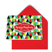 GeoChristmas Triangles Holiday Card (8 Message Options)