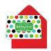 GeoChristmas White Dots Holiday Card (8 Message Options)
