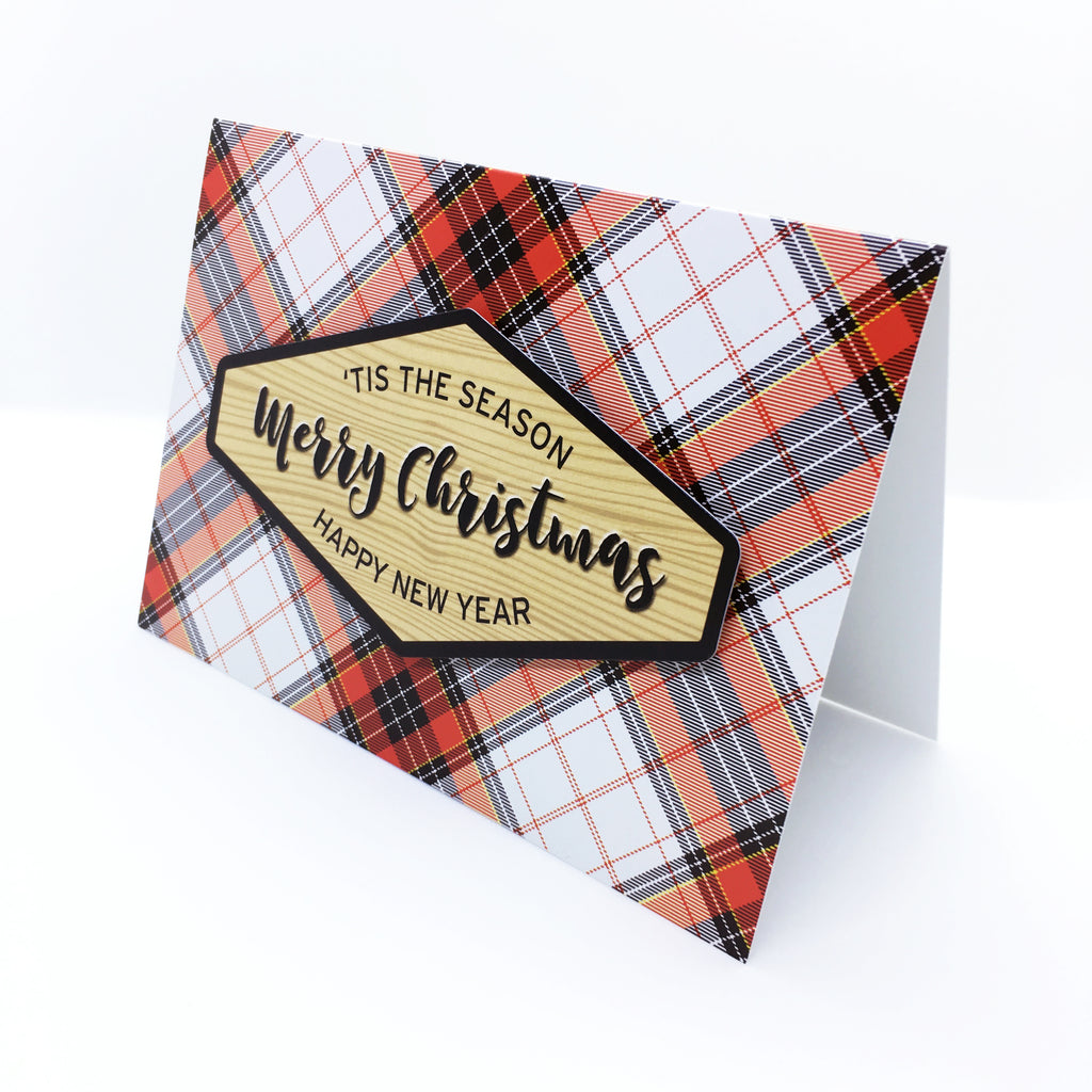 "Merry Christmas" Hamilton Plaid Greeting Card