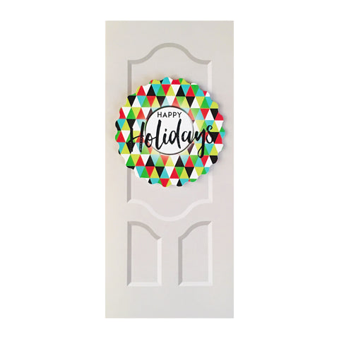 Sapori Holiday Doors with Triangles Wreath Greeting Card