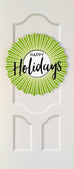 Sapori Holiday Door with Green Burst Wreath Greeting Card